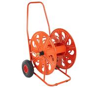 vidaXL Carrello Avvolgitubo per Tubo Flessibile 140 m 3/4" in Acciaio, Carrello avvolgitubo da Giardino, Carrello avvolgitubo con Ruote, Carrello avvolgitubo per irrigazione
