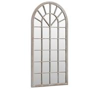 vidaXL Specchio da Giardino Sabbia 90x45 cm in Ferro per Uso Esterno