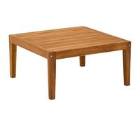 vidaXL Tavolo in legno massiccio di acacia naturale, 60 x 60 x 30 cm, moderno divano da giardino, facile da pulire, telaio in legno resistente alle intemperie, mobili da salotto imbottiti per terrazza