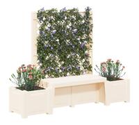 vidaXL Panchina da Giardino Kopenhagen Bianco 173 x 49 x 135,5 cm PP,
