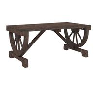 vidaXL Tavolino da giardino in legno massello di abete 90x50x40 cm