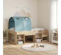 vidaXL Tunnel per letto a soppalco per bambini 2 pz Azzurro