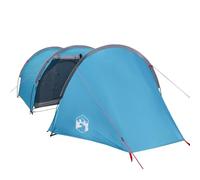 vidaXL Tenda da Campeggio a Tunnel per 4 Persone Blu Impermeabile