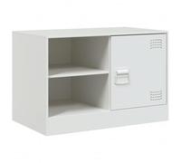 vidaXL Mobile Porta TV Bianco 67x39x44 cm in Acciaio, Supporto TV, Mobile HiFi, consolle TV, credenza TV, Mobile dispositivi multimediali