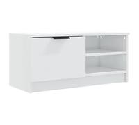 vidaXL Tv-meubel 80x35x36,5 cm bewerkt hout hoogglans wit