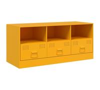 vidaXL Tv-meubel 99x39x44 cm staal mosterdgeel