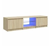 vidaXL Tv-meubel met LED-verlichting 140x40x36 cm sonoma eikenkleur