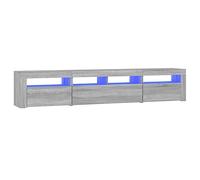 vidaXL Mobile Porta TV con Luci LED Grigio Sonoma 210x35x40 cm