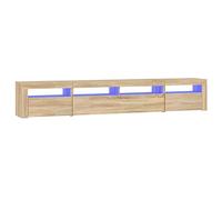 vidaXL Mobile Porta TV con Luci LED Rovere Sonoma 240x35x40 cm