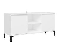 vidaXL Mobile TV con Gambe in Metallo Bianco 103,5x30x50 cm