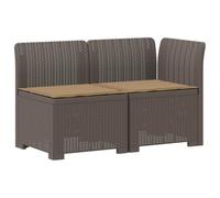 vidaXL Divano da Giardino a 2 Posti con Cuscini Aspetto Rattan PP