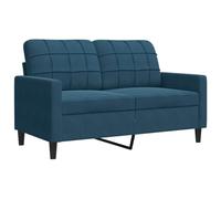 vidaXL Divano a 2 Posti Blu 120 cm in Velluto, Divano, Divano Imbottito, Divano a Due posti, divani, Divano da Salotto, Divano in Velluto