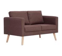 vidaXL Divano a 2 Posti Elegante Comodo Sofa Doppio per Casa per Ufficio Poltrona da Due Persone Arredo per Salotto Arredamento in Tessuto Marrone