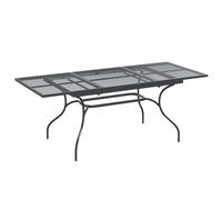 vidaXL Tavolo da Pranzo Estensibile in Rete Antracite 212 x 90 x 76 cm,