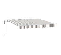 vidaXL Tenda retrattile grigio chiaro e bianco 300 x 250 cm, tenda rettangolare regolabile per giardino e terrazzo, ombra esterna per patio soluzione alla moda