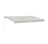 vidaXL Tenda da sole retrattile grigio chiaro e bianco, 600 cm