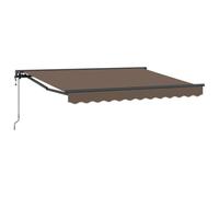 vidaXL Tenda retrattile Tortora 3,5 x 2,5 m Poliestere e Alluminio, Tenda retrattile moderna e rettangolare, soluzione ombreggiante per terrazzi, balconi e giardini, resistente e regolabile
