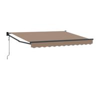 vidaXL Tenda da sole allungabile Grigio talpa 3,5 x 2,5 m Poliestere e Metallo, Parasole Elettrico Moderno Rettangolare, Protezione Esterna Allungabile, Telaio in Alluminio, Protezione UV, Resistente