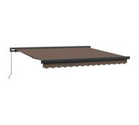 vidaXL Uitschuifbare luifel Taupe 350 x 250 cm Canvas en Aluminium