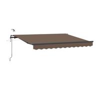 vidaXL Baldacchino retrattile, 350 x 250 cm, poliestere, Balcón, giardino e terrazza, soluzione di ombra rettangolare moderna, tenda retrattile, resistente ai raggi UV, esterno