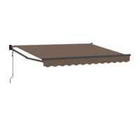 vidaXL Uitschuifbare luifel Taupe 4 x 2 m Polyester en Metaal
