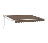 vidaXL Tenda retrattile Tortora 4 x 2 m Poliestere e Metallo, Tenda elettrica rettangolare moderna, ripiegabile, in alluminio, protezione UV, copertura resistente al tempo