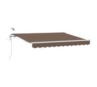 vidaXL Tenda retrattile talpa 400 × 300 cm poliestere, Balcón, giardino e terrazza, soluzione di ombra rettangolare moderna, tenda retrattile, resistente ai raggi UV, esterno