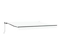 vidaXL Tenda a Braccio Manuale Retrattile Bianca 400 x 350 cm, Regolabile per Ombra Esterna, Resistente a intemperie. Perfetta per proteggerti dal Sole e dalla Pioggia, Ideale per Coprire Il Patio o
