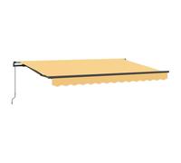 vidaXL Tenda da sole retrattile sabbia 500 x 300 cm poliestere e acciaio, giardino e terrazza, tenda da sole retrattile moderna colorata, tenda parasole regolabile, tenda da esterno, resistente alle