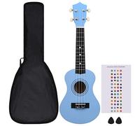 VidaXL Ukulele soprano con borsa per bambini, 21", colore: blu