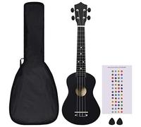 vidaXL Set Ukulele Soprano con Borsa per Bambini Nera 23