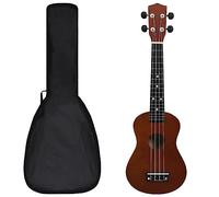 VidaXL Ukulele soprano con borsa per bambini in legno scuro 23"