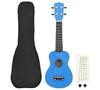 vidaXL Set Ukulele Soprano con Borsa per Bambini Blu Baby 23"