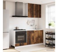 vidaXL Unità Cucina KALMAR 5 pz Legno antico Legno ingegnerizzato