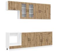 vidaXL Unità Cucina KALMAR 8 pz Rovere Artigianale