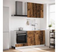 vidaXL Unità Cucina LUCCA 5 pz Legno antico Legno ingegnerizzato