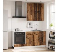 vidaXL Unità Cucina LUCCA 5 pz Legno antico Legno ingegnerizzato