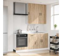 vidaXL Keukenblok LUCCA 5 st Sonoma Eiken Bewerkt hout