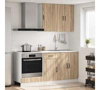 vidaXL Unità Cucina LUCCA 5 pz Rovere Sonoma Legno ingegnerizzato