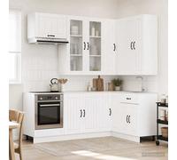 vidaXL Unità Cucina LUCCA 8 pz Bianco Legno ingegnerizzato