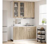 vidaXL Unità Cucina LYON 4 pz Rovere Sonoma Legno ingegnerizzato