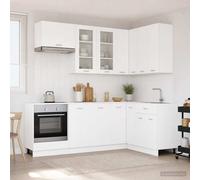 vidaXL Unità Cucina LYON 8 pz Bianco Legno ingegnerizzato