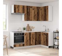 vidaXL Unità Cucina LYON 8 pcs Legno antico Legno ingegnerizzato, Unità Cucina Elegante, Design Moderno, Soluzione Salvaspazio, Mobili Interni Regolabili, Stile Pratico