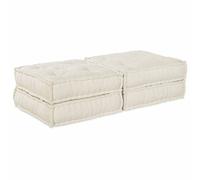 vidaXL Unità di Divano Modulare 2 pz Tessuto Crema 140 x 70 x 36 cm