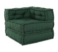 vidaXL Unità di Divano Modulare 2 pz Tessuto Verde 140 x 70 x 56 cm