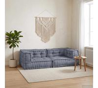 vidaXL Unità di Divano Modulare 3 pz Tessuto Grigio 140 x 70 x 36 cm