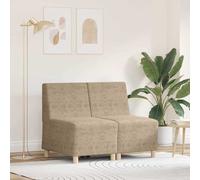 vidaXL Unità di Divano Modulare Senza Braccioli 2 pcs Grigio chiaro