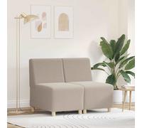 vidaXL Unità di Divano Modulare Senza Braccioli 2 pcs Grigio chiaro