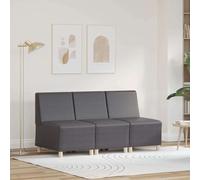 vidaXL Unità di Divano Modulare Senza Braccioli 3 pcs Grigio