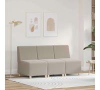 vidaXL Unità di Divano Modulare Senza Braccioli 3 pcs Grigio chiaro